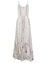 Load image into Gallery viewer, TEELYNN sleeveless maxi strap dresses women vintage polyester Snake print summer dress beach 2020 irregular ruffles vestidos
