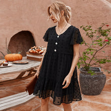 Load image into Gallery viewer, Summer Dresses Women 2020 elegant black dress high waist casual loose V-neck party yellow boho pink ladies Sundress clothes

