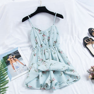2019 nuevo vestido de mujer dulce verano Casual moda dibujo bohemio Correa fina sin mangas vestido negro para mujeres